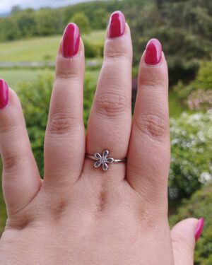 bague acier inoxydable argentée femme Style Chic