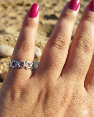 bague acier inoxydable argentée femme Style Chic