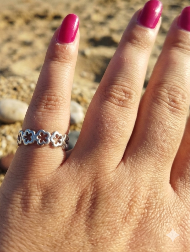 1000026760 bague acier inoxydable argentée femme Style Chic