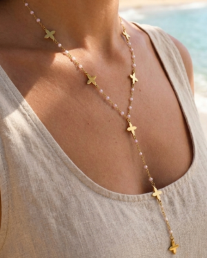 collier acier inoxydable doré femme Style Chic