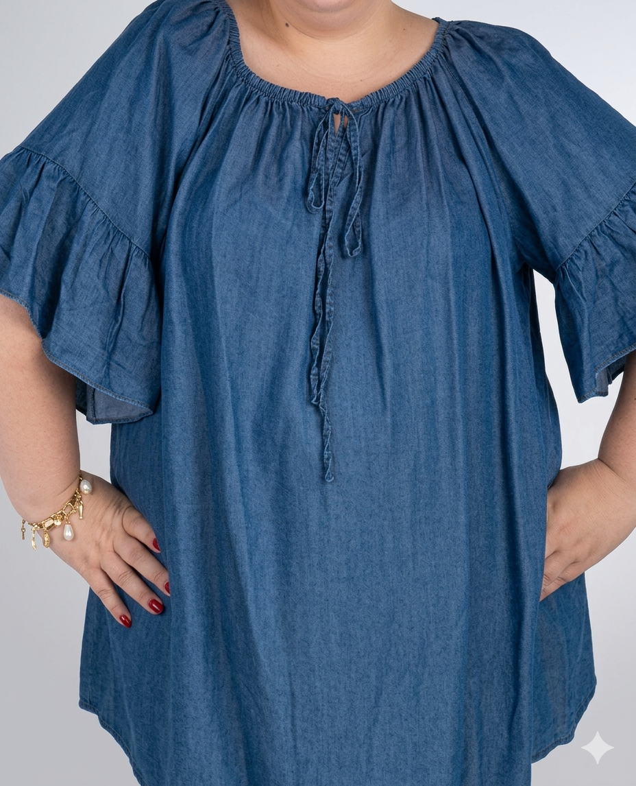 1000026838 blouse grande taille femme coton Style Chic