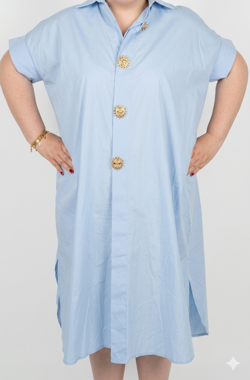 1000026843 robe grande taille femme coton Style Chic