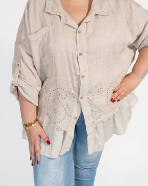 chemise grande taille femme coton Style Chic