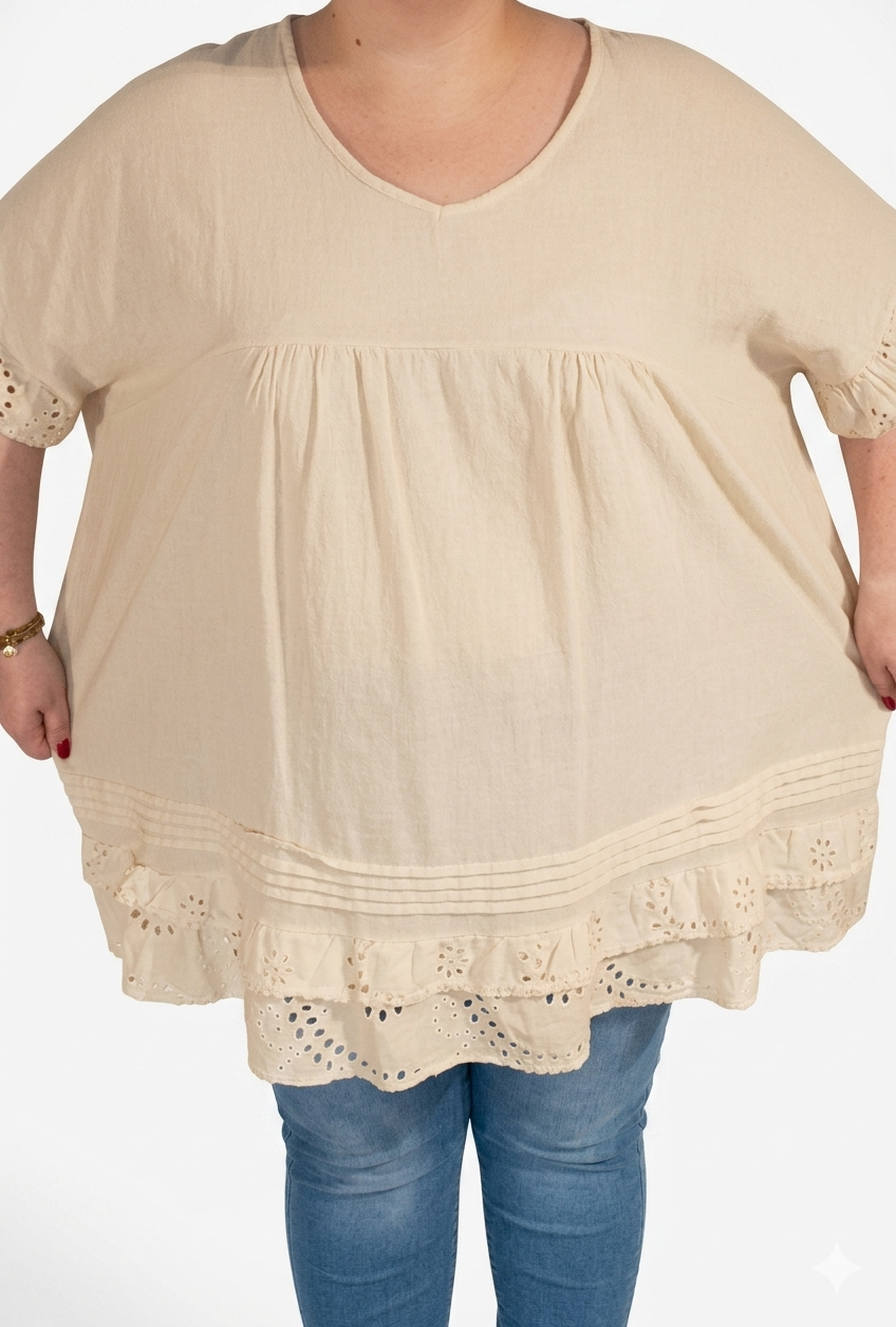 tunique grande taille femme coton Style Chic