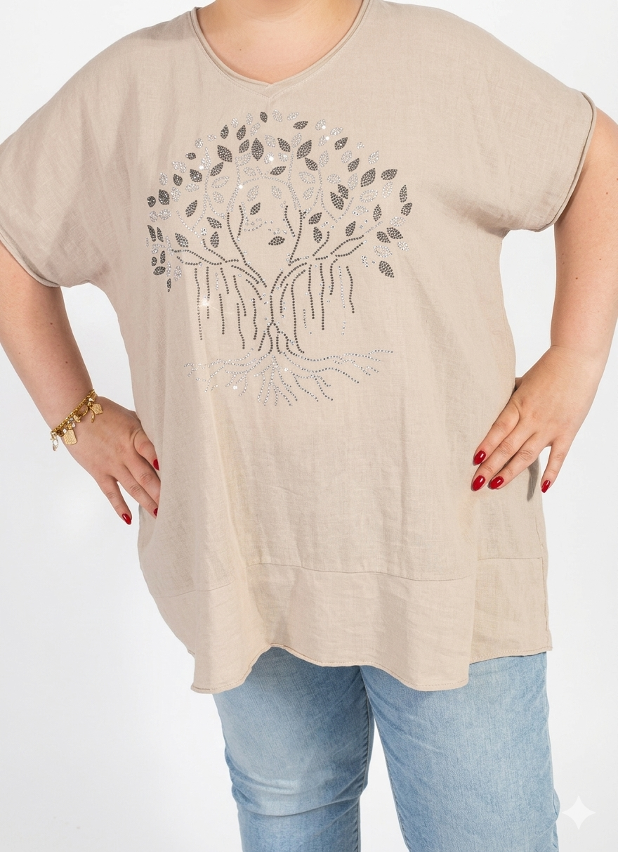 1000026907 tunique grande taille femme coton Style Chic