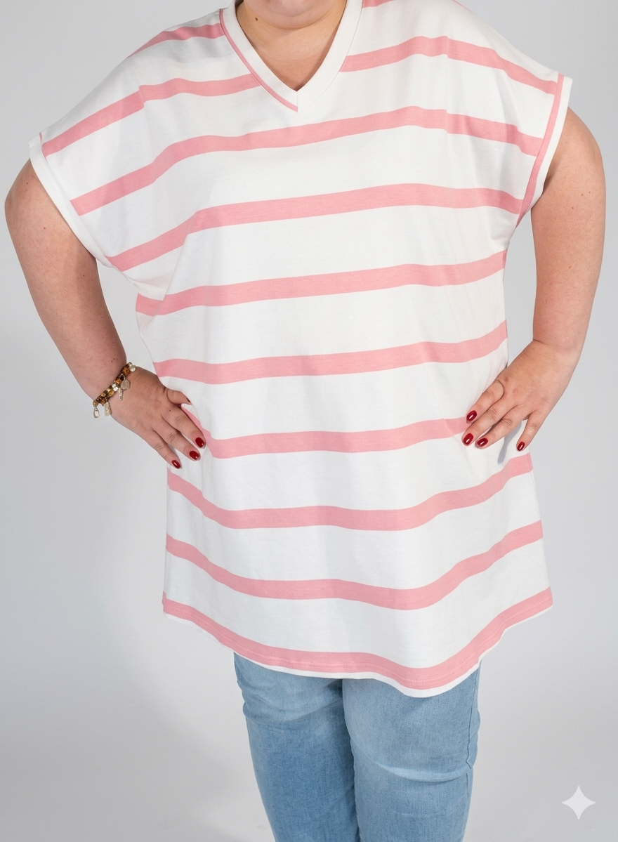 1000026913 t-shirt grande taille femme coton Style Chic