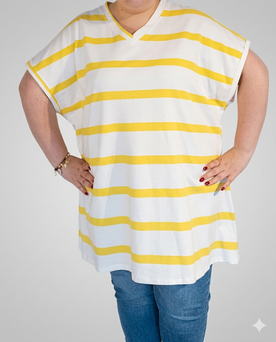 1000026915 t-shirt grande taille femme coton Style Chic