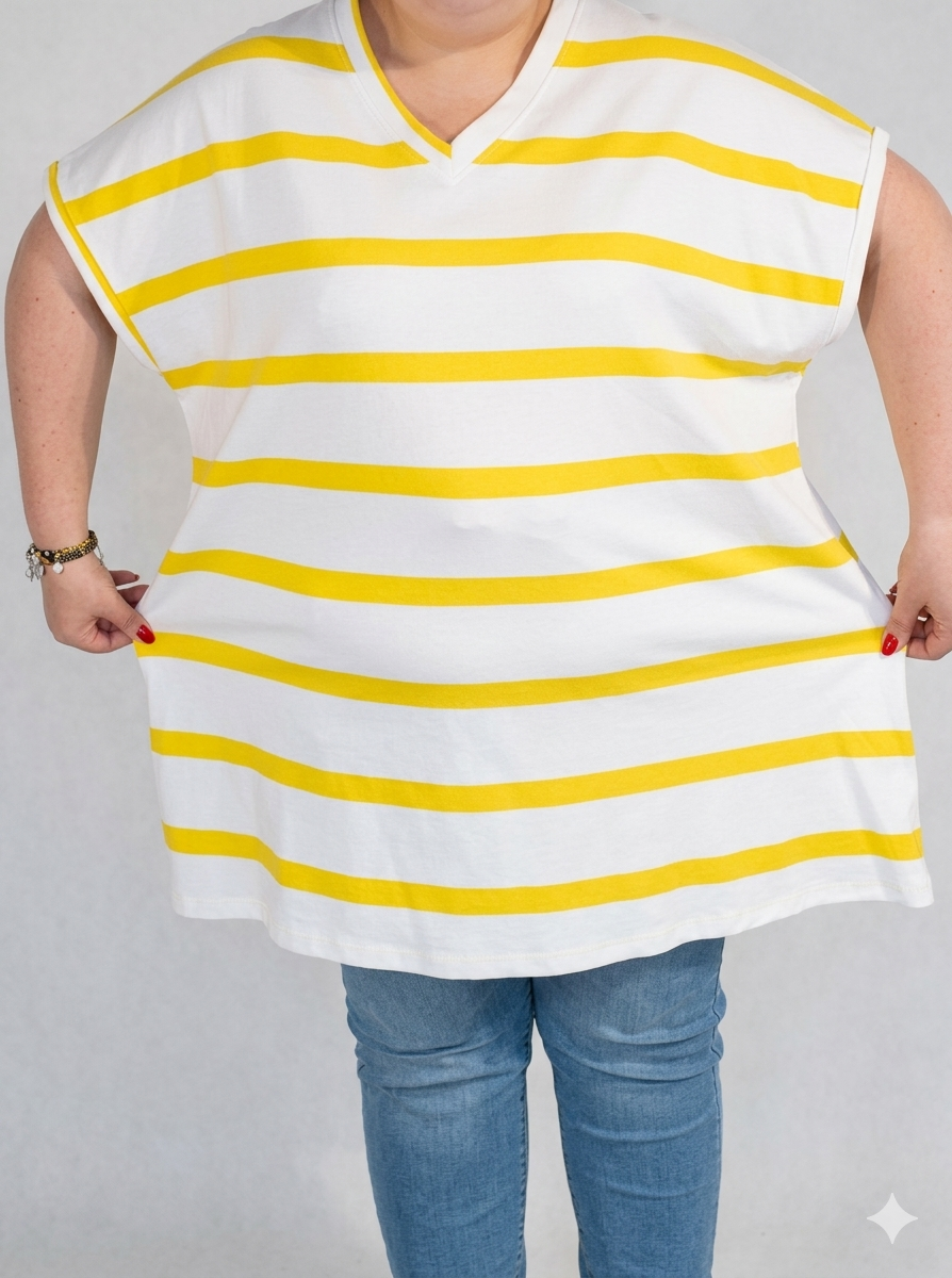 t-shirt grande taille femme coton Style Chic