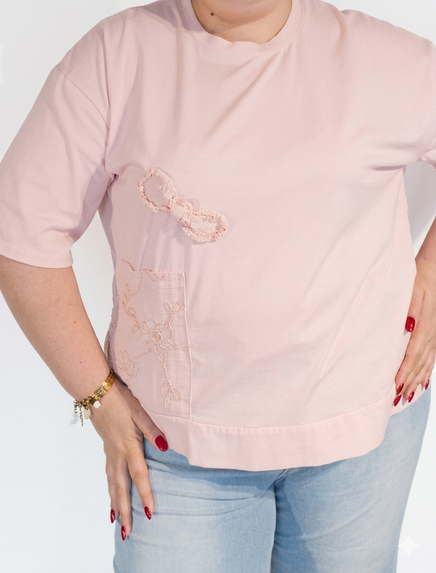 1000026918 t-shirt grande taille femme coton Style Chic