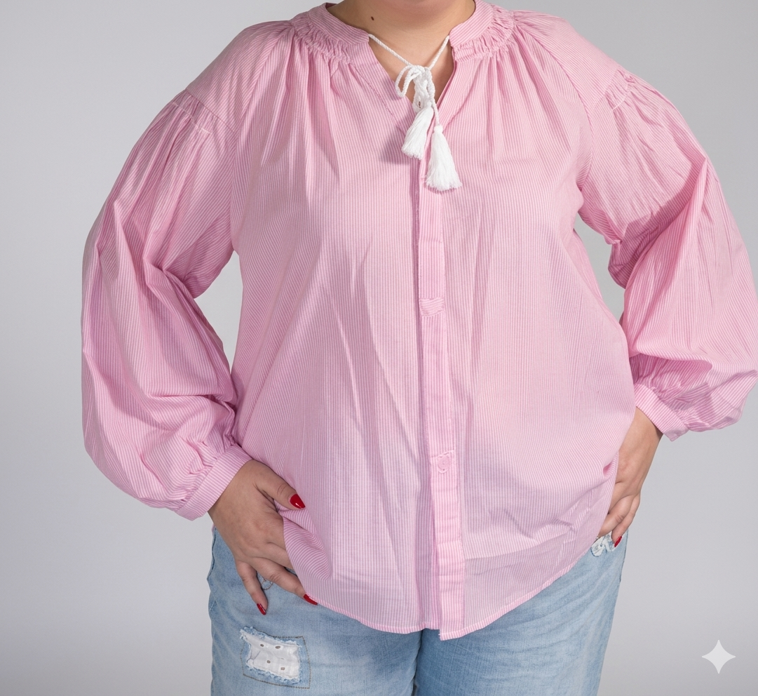 1000027083 blouse grande taille femme coton Style Chic