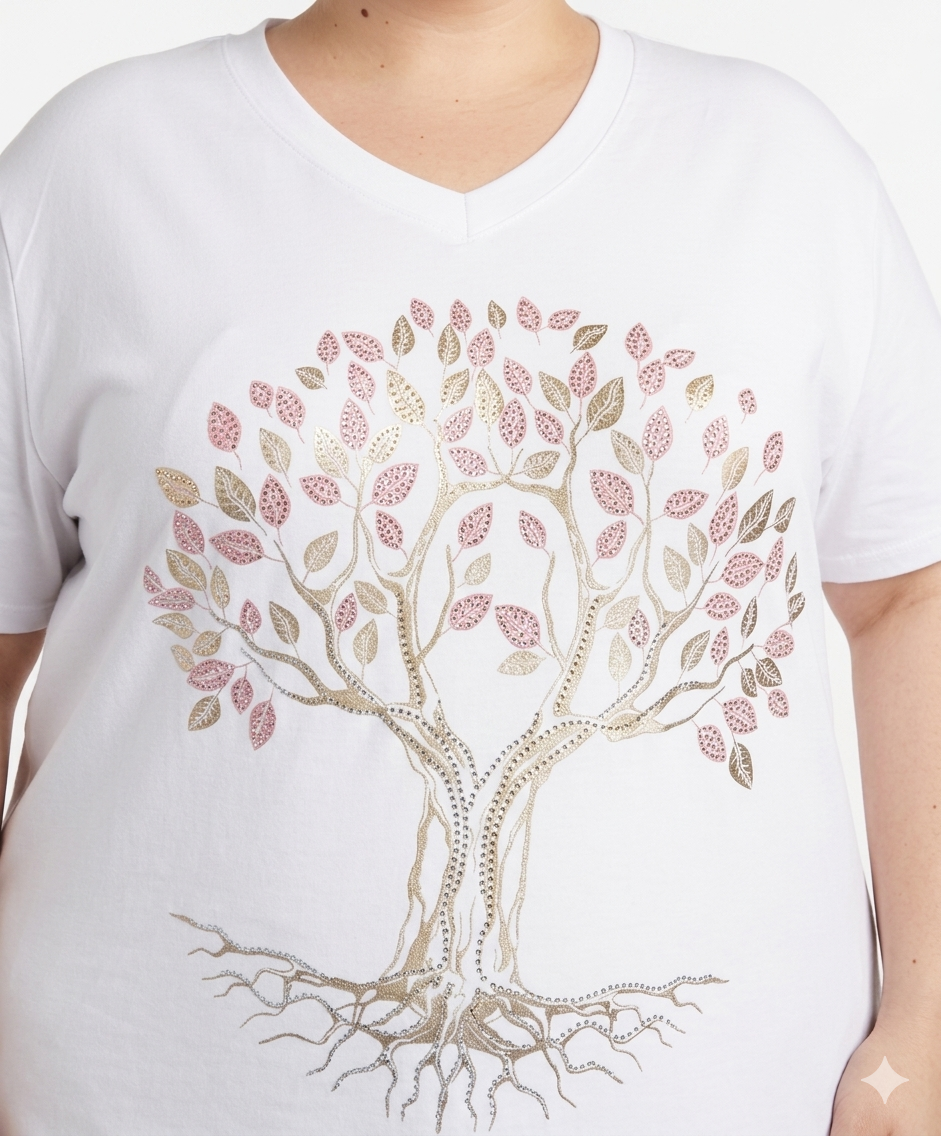 t-shirt grande taille femme coton Style Chic