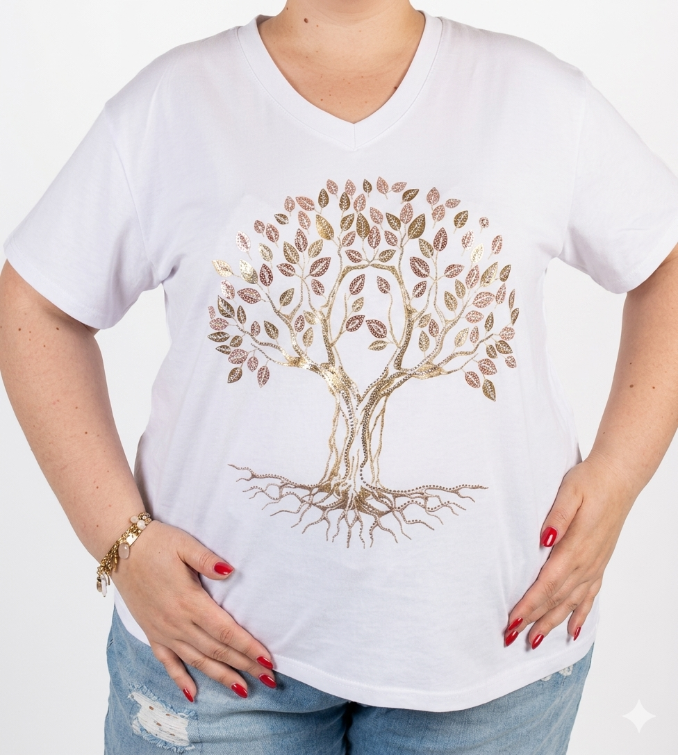 1000027092 t-shirt grande taille femme coton Style Chic