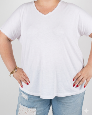 t-shirt grande taille femme coton Style Chic