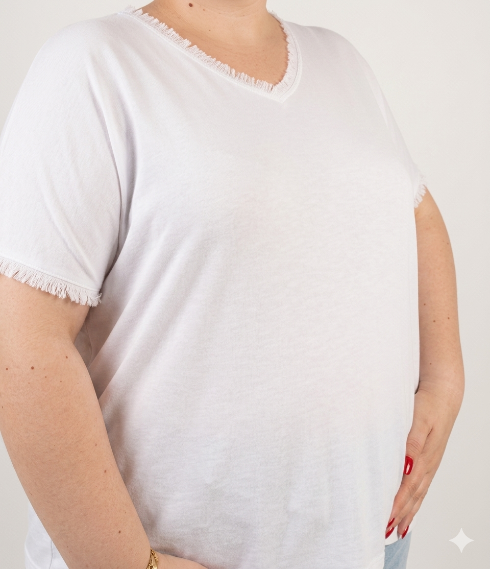 t-shirt grande taille femme coton Style Chic