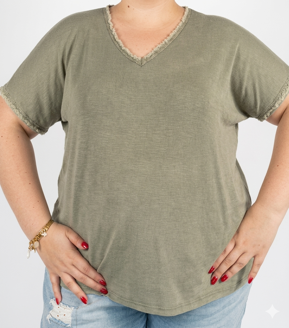 1000027099 t-shirt grande taille femme coton Style Chic