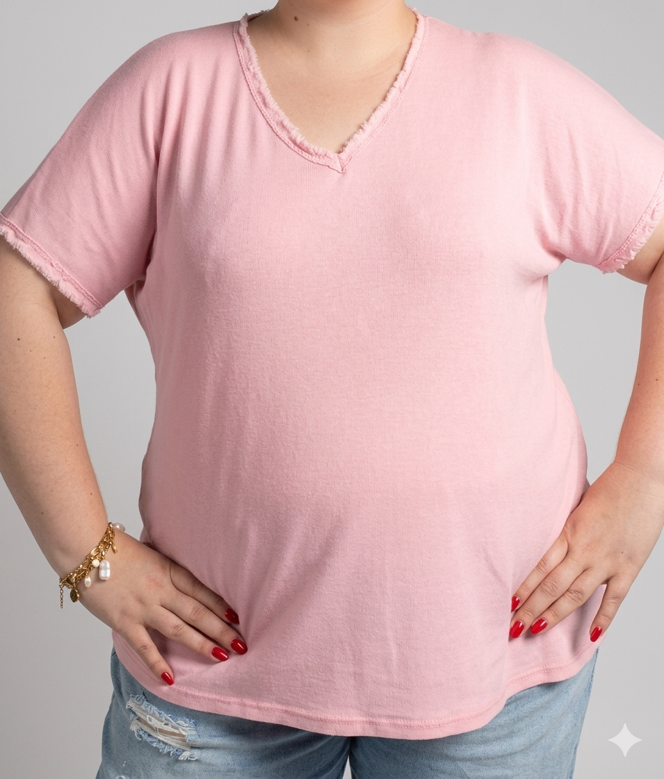 1000027101 t-shirt grande taille femme coton Style Chic