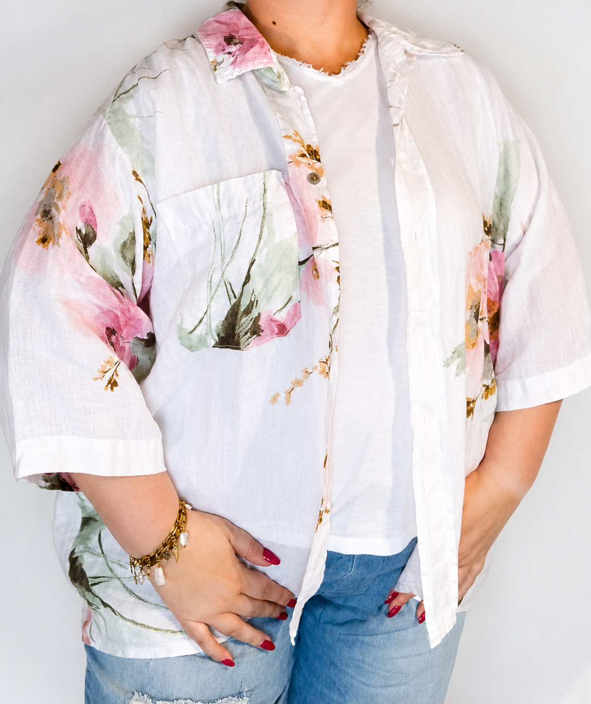 chemise grande taille femme coton Style Chic