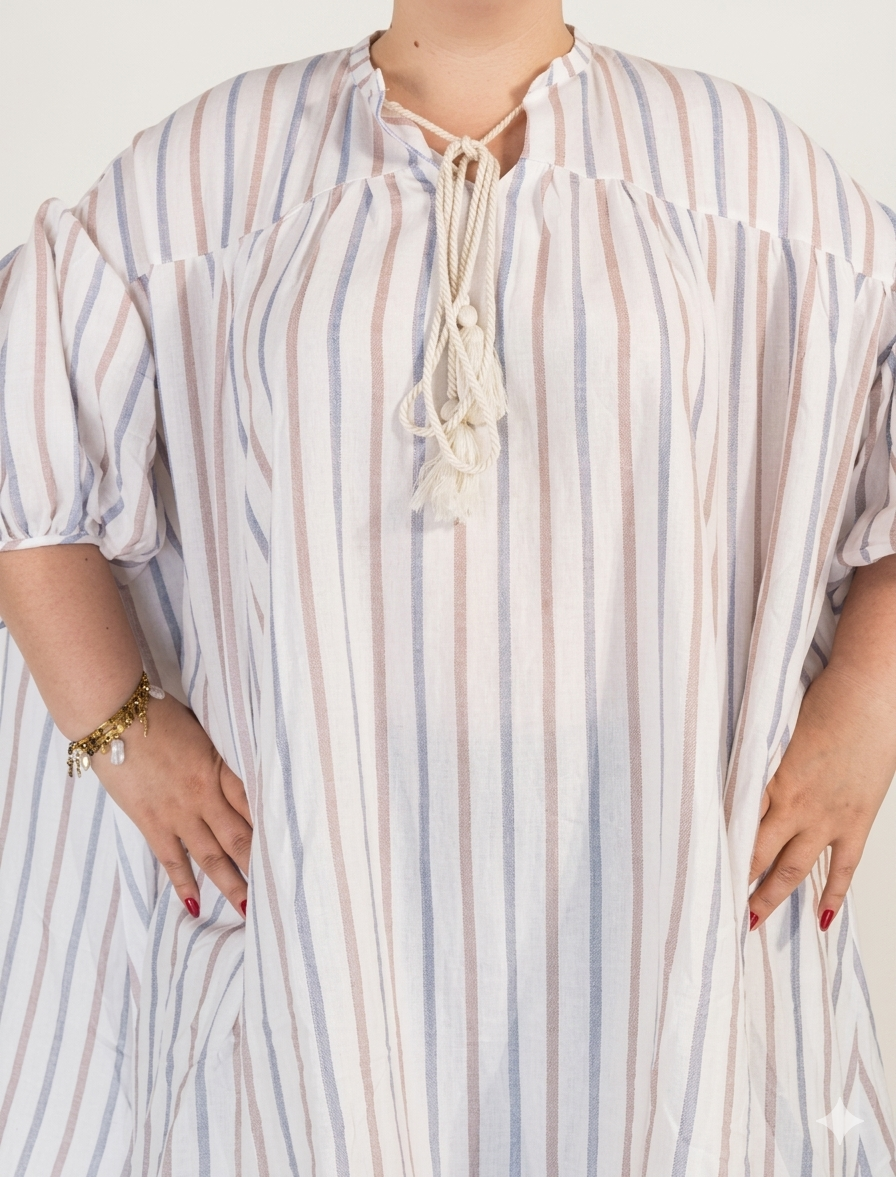 1000027132 robe grande taille femme coton Style Chic