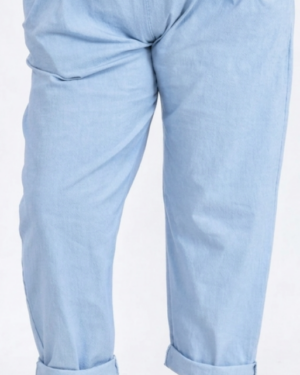 pantalon grande taille femme coton Style Chic