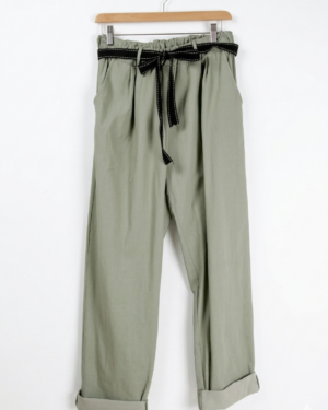 pantalon grande taille femme coton Style Chic