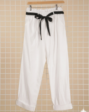 pantalon grande taille femme coton Style Chic