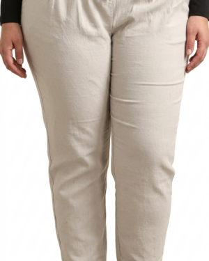 pantalon grande taille femme coton Style Chic