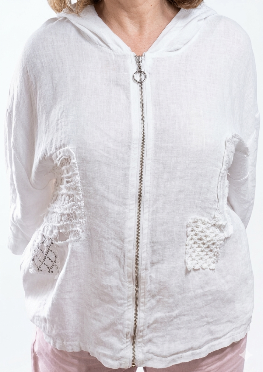 1000027621 veste grande taille femme coton Style Chic