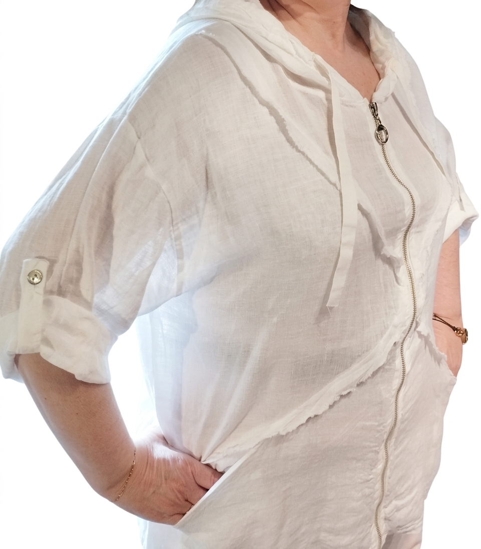 veste grande taille femme coton Style Chic