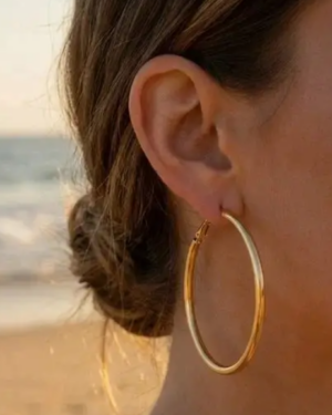 boucles d'oreilles acier inoxydable dorées femme Style Chic