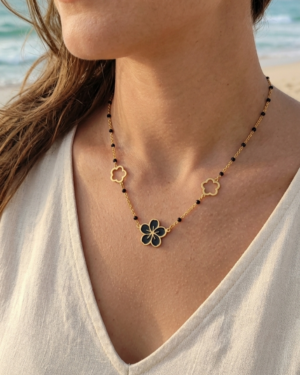 collier acier inoxydable doré femme Style Chic
