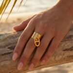 Bague maille marine