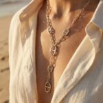 Sautoir maille marine silver