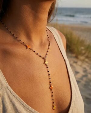 collier acier inoxydable doré femme Style Chic