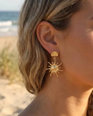 boucles d'oreilles acier inoxydable dorées femme Style Chic