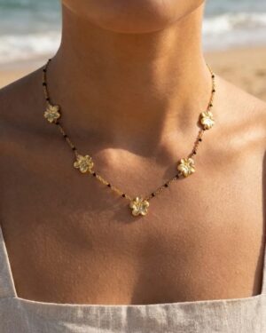 collier acier inoxydable doré femme Style Chic