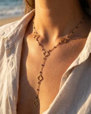collier acier inoxydable doré femme Style Chic