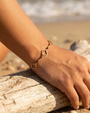 bracelet acier inoxydable doré femme Style Chic