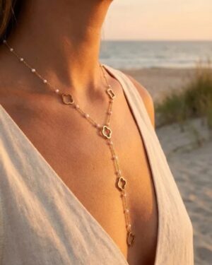 collier acier inoxydable doré femme Style Chic