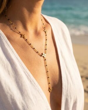 collier acier inoxydable doré femme Style Chic