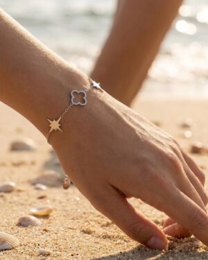 bracelet acier inoxydable argenté femme Style Chic