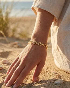 bracelet acier inoxydable doré femme Style Chic