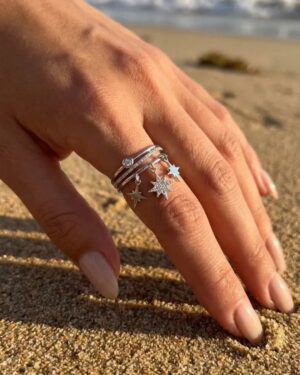 bague acier inoxydable argentée femme Style Chic