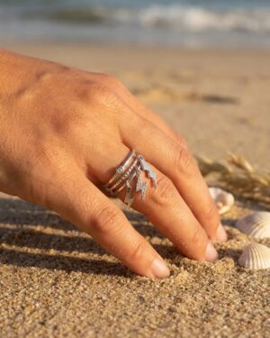 bague acier inoxydable argentée femme Style Chic