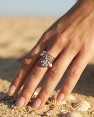 bague acier inoxydable argentée femme Style Chic