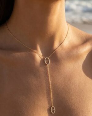 collier acier inoxydable doré femme Style Chic