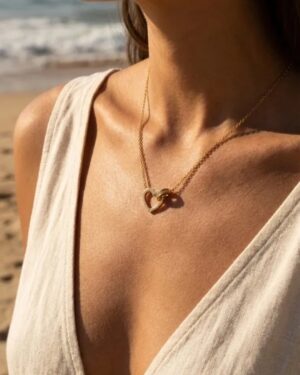 collier acier inoxydable doré femme Style Chic