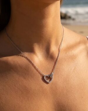 collier acier inoxydable argenté femme Style Chic