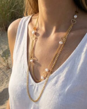 collier acier inoxydable doré femme Style Chic