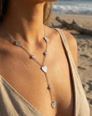 collier acier inoxydable argenté femme Style Chic
