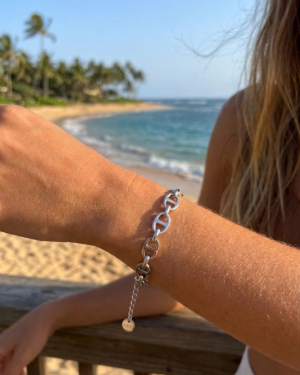 bracelet acier inoxydable argenté femme Style Chic
